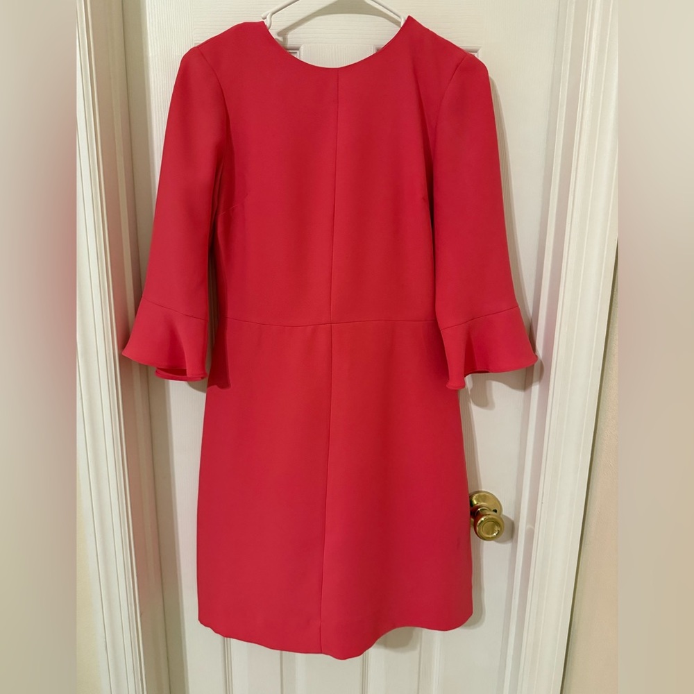 Banana Republic Vibrant Pink Long Sleeve Dress